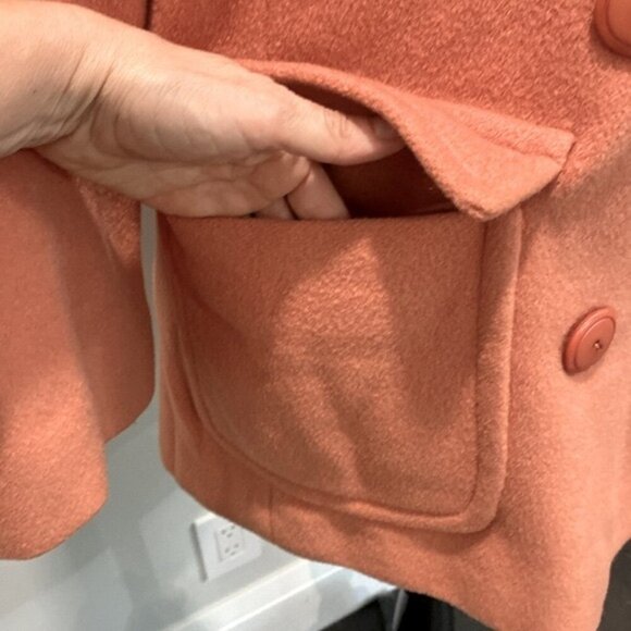 Laura pink Mohair Double Breasted Coat size large - Picture 7 of 14